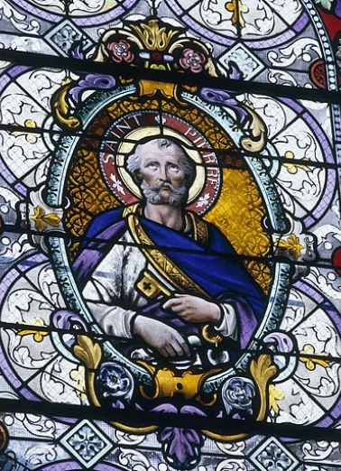 Baie 1 : saint Pierre. © Région Bourgogne-Franche-Comté, Inventaire du patrimoine