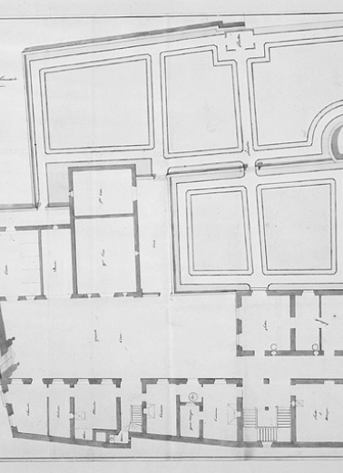 Plan du rez-de-chaussée, 18e siècle. © Région Bourgogne-Franche-Comté, Inventaire du patrimoine