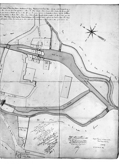 Plan géométrique du fourneau d'Estravaux [...] [partie droite]. © Région Bourgogne-Franche-Comté, Inventaire du patrimoine