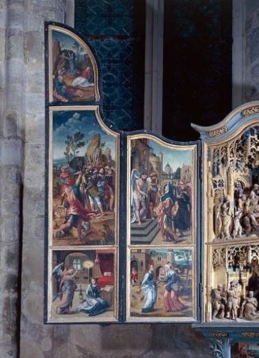 Face interne du volet gauche. © Région Bourgogne-Franche-Comté, Inventaire du patrimoine