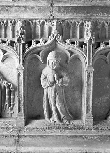 Détail : 7ème pleurant (en partant de la gauche). © Région Bourgogne-Franche-Comté, Inventaire du patrimoine