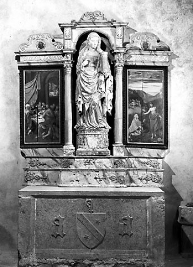 Autel latéral sud, dédié à sainte Marie Madeleine, vue d'ensemble. © Région Bourgogne-Franche-Comté, Inventaire du patrimoine