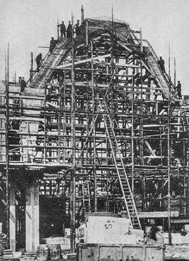 Chantier de construction, 1931. © Région Bourgogne-Franche-Comté, Inventaire du patrimoine