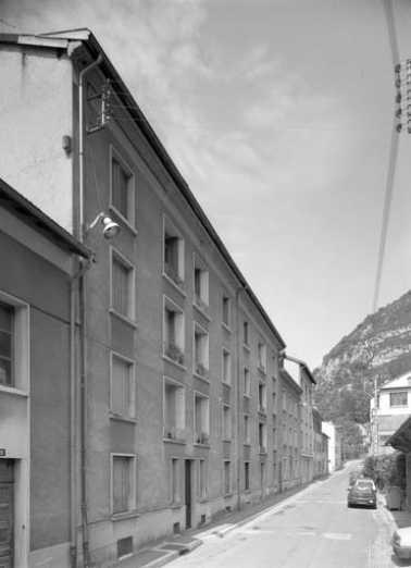 Façade antérieure de l'immeuble aux 15-17, rue Lançon. © Région Bourgogne-Franche-Comté, Inventaire du patrimoine