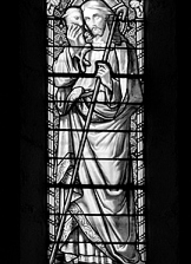 Baie 0 : le Bon Pasteur. © Région Franche-Comté, Inventaire du patrimoine, ADAGP Baie 0 : le Bon Pasteur. © Région Franche-Comté, Inventaire du patrimoine, ADAGP