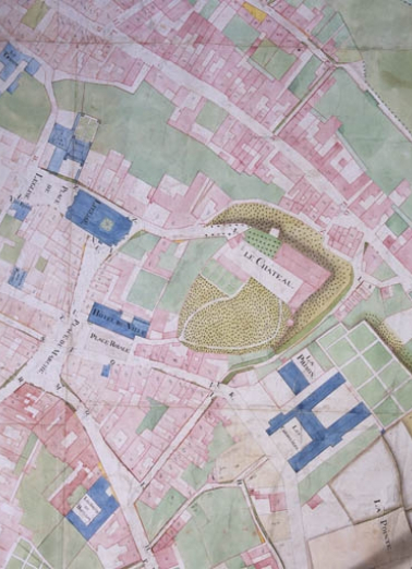 Plan du château dans la première moitié du 19e siècle. © Région Bourgogne-Franche-Comté, Inventaire du patrimoine