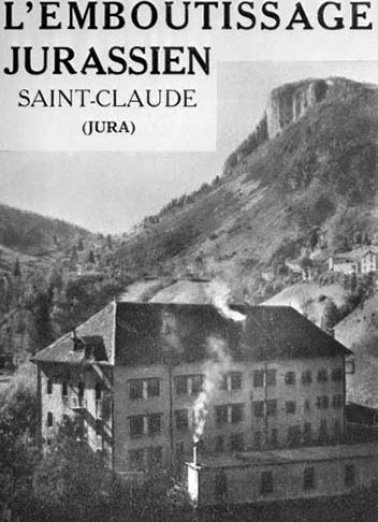 L'Emboutissage jurassien. Saint-Claude (Jura) [vue d'ensemble depuis le nord dans la décennie 1940]. © Région Bourgogne-Franche-Comté, Inventaire du patrimoine