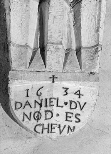 Troisième culot nord de la voûte du vaisseau central de l'église. © Région Bourgogne-Franche-Comté, Inventaire du patrimoine