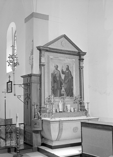 Vue d'ensemble de l'autel retable sud. © Région Bourgogne-Franche-Comté, Inventaire du patrimoine