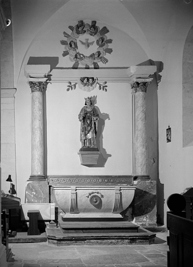 Vue d'ensemble de l'autel retable sud. © Région Bourgogne-Franche-Comté, Inventaire du patrimoine