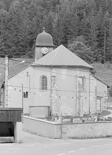 Le chevet (vue verticale). © Région Bourgogne-Franche-Comté, Inventaire du patrimoine