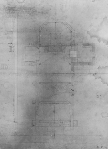 [Projet (?) de plan de la chapelle de Baudin]. © Région Bourgogne-Franche-Comté, Inventaire du patrimoine
