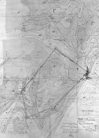 Plan à l'échelle de 1 : 10 000 pour être joint à ma demande de concession en date de ce jour. © Région Bourgogne-Franche-Comté, Inventaire du patrimoine Plan à l'échelle de 1 : 10 000 pour être joint à ma demande de concession en date de ce jour. © Région Bourgogne-Franche-Comté, Inventaire du patrimoine
