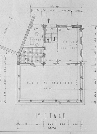 Plan du rez-de-chaussée. © Région Bourgogne-Franche-Comté, Inventaire du patrimoine