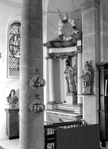 Vue d'ensemble de l'autel et du retable de la Vierge. © Région Bourgogne-Franche-Comté, Inventaire du patrimoine
