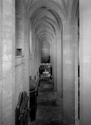 Vue du collatéral nord vers l'est depuis la coursière basse. © Région Bourgogne-Franche-Comté, Inventaire du patrimoine