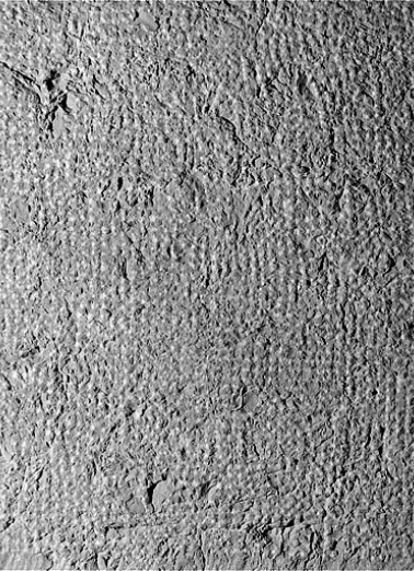 Traces de boucharde sur la pile IS. © Région Bourgogne-Franche-Comté, Inventaire du patrimoine