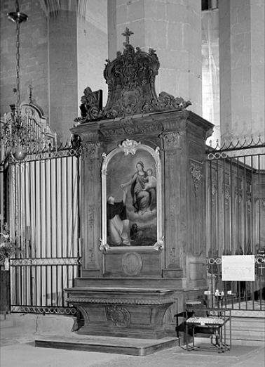 Vue générale de l'autel latéral sud. © Région Bourgogne-Franche-Comté, Inventaire du patrimoine Vue générale de l'autel latéral sud. © Région Bourgogne-Franche-Comté, Inventaire du patrimoine