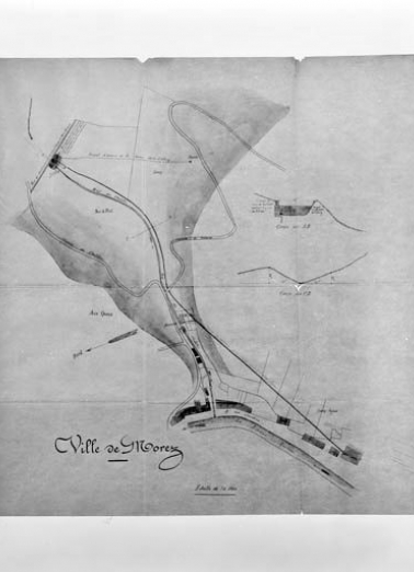 Bief des Chalettes. Construction d'un étang suivi d'une conduite d'eau industrielle [...] Plan des lieux. © Région Bourgogne-Franche-Comté, Inventaire du patrimoine