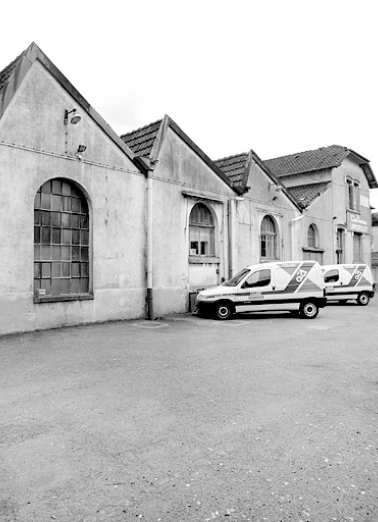 Murs-pignons ouest des ateliers depuis la cour. © Région Bourgogne-Franche-Comté, Inventaire du patrimoine