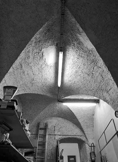 Voûtes de la pièce à gauche du hall. © Région Bourgogne-Franche-Comté, Inventaire du patrimoine