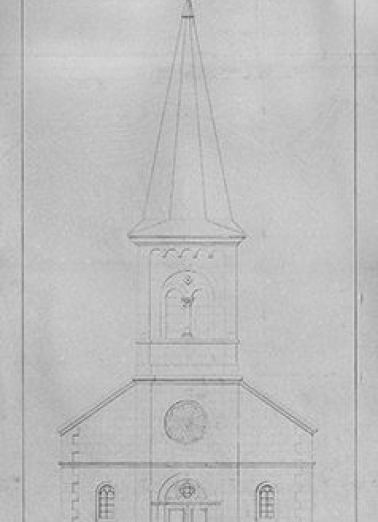 Construction d'un clocher : élévation, 1849. © Région Bourgogne-Franche-Comté, Inventaire du patrimoine Construction d'un clocher : élévation, 1849. © Région Bourgogne-Franche-Comté, Inventaire du patrimoine