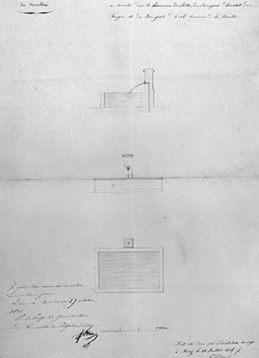 Construction d'une porcherie : plan du rez-de-chaussée, 1930. © Région Bourgogne-Franche-Comté, Inventaire du patrimoine Construction d'une porcherie : plan du rez-de-chaussée, 1930. © Région Bourgogne-Franche-Comté, Inventaire du patrimoine