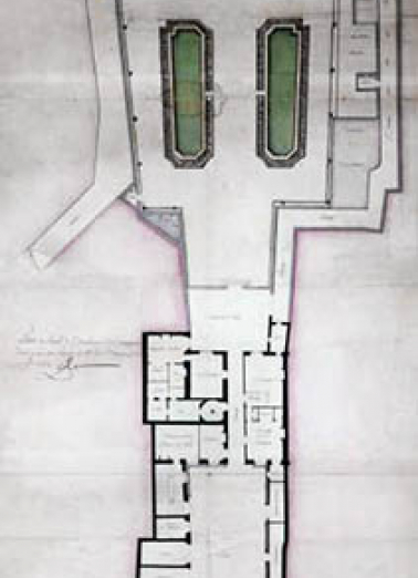 Plan du rez-de-chaussée. © Région Bourgogne-Franche-Comté, Inventaire du patrimoine