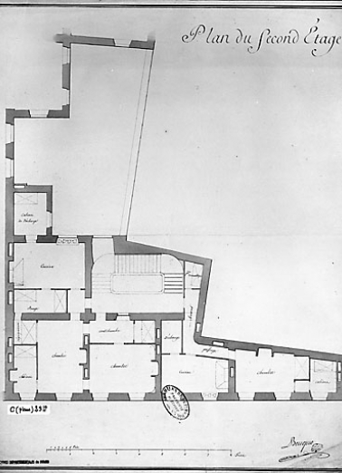 Plan du second étage. © Région Bourgogne-Franche-Comté, Inventaire du patrimoine