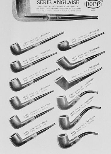 Planche de pipes de la série anglaise. © Région Bourgogne-Franche-Comté, Inventaire du patrimoine