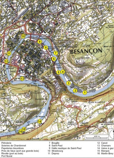 Carte de localisation des ports. Carte topographique, IGN, 2000, échelle 1:25 000 agrandie à 1:20 000. Scan 25, licence n° 2000/CUIN/9036. © Région Bourgogne-Franche-Comté, Inventaire du patrimoine Carte de localisation des ports. Carte topographique, IGN, 2000, échelle 1:25 000 agrandie à 1:20 000. Scan 25, licence n° 2000/CUIN/9036. © Région Bourgogne-Franche-Comté, Inventaire du patrimoine