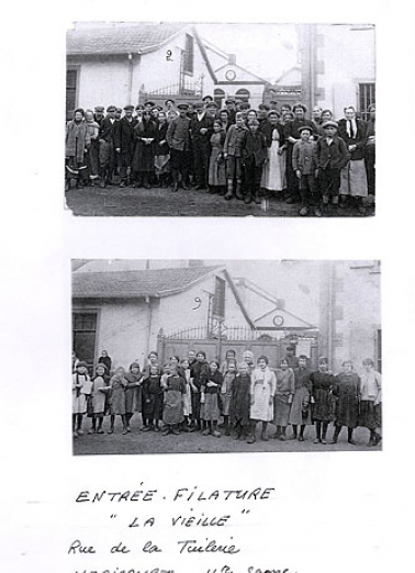 Le personnel devant l'entrée. © Région Bourgogne-Franche-Comté, Inventaire du patrimoine