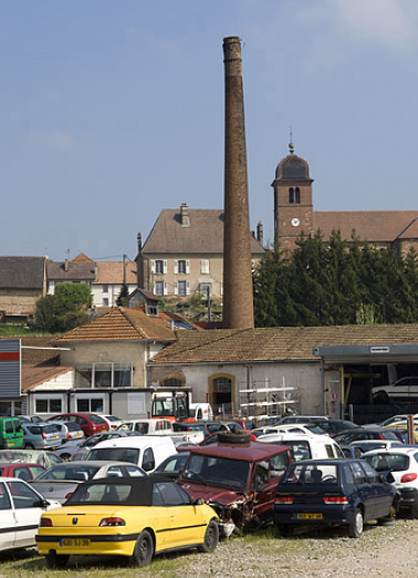La chaufferie et la cheminée. © Région Bourgogne-Franche-Comté, Inventaire du patrimoine