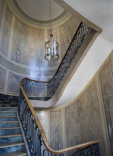 Détail de la cage d'escalier. © Région Bourgogne-Franche-Comté, Inventaire du patrimoine