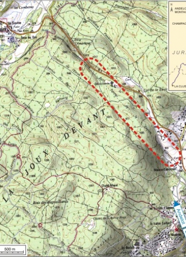 Carte et schéma de localisation. Carte topographique, IGN, 2000, dalles F087_049, F087_050, F088_049 et F088_050, échelle 1:25 000. Scan 25, licence n° 2008/CISE/2968. © Région Bourgogne-Franche-Comté, Inventaire du patrimoine