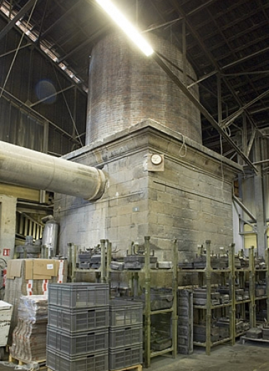 Atelier de moulage mécanique. Base de la cheminée. © Région Bourgogne-Franche-Comté, Inventaire du patrimoine