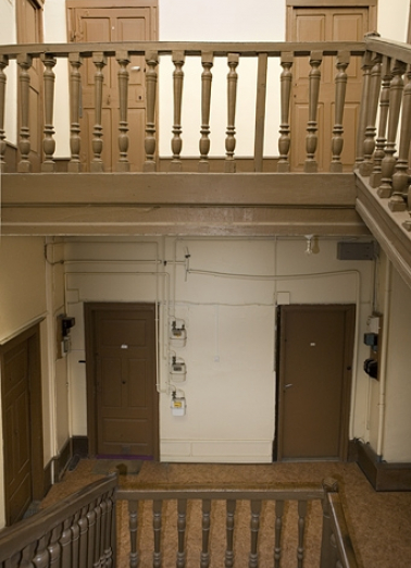 Détail de la rampe de l'escalier. © Région Bourgogne-Franche-Comté, Inventaire du patrimoine