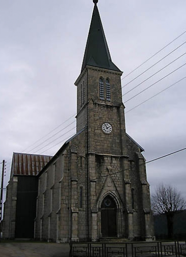 Façade antérieure et clocher. © Région Bourgogne-Franche-Comté, Inventaire du patrimoine