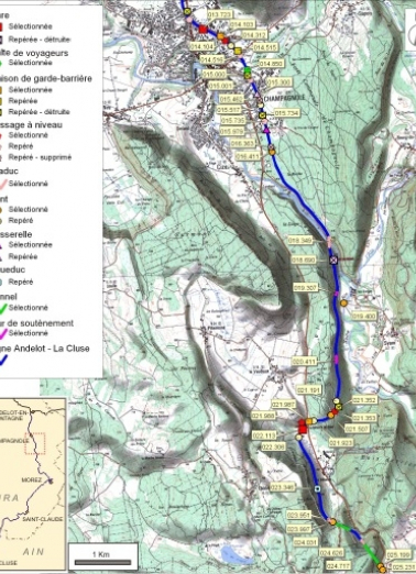 Carte et schéma de localisation des ouvrages : de Champagnole à Chaux-des-Crotenay. Carte topographique, IGN, 2000, dalles F087-047 et F087-048, échelle 1:48 000. Scan 25, licence n° 2008/CISE/2968. © Région Bourgogne-Franche-Comté, Inventaire du patrimoine Carte et schéma de localisation des ouvrages : de Champagnole à Chaux-des-Crotenay. Carte topographique, IGN, 2000, dalles F087-047 et F087-048, échelle 1:48 000. Scan 25, licence n° 2008/CISE/2968. © Région Bourgogne-Franche-Comté, Inventaire du patrimoine