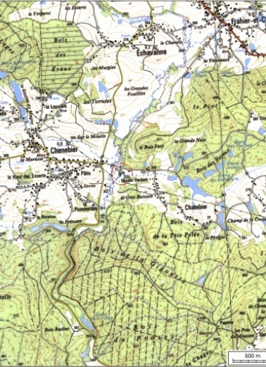 Carte de localisation. Carte topographique au 1:25000, I.G.N., Belfort, 3621 OT. SCAN 25 © IGN - 2008, Licence n°2008CISE29-68. © Région Bourgogne-Franche-Comté, Inventaire du patrimoine Carte de localisation. Carte topographique au 1:25000, I.G.N., Belfort, 3621 OT. SCAN 25 © IGN - 2008, Licence n°2008CISE29-68. © Région Bourgogne-Franche-Comté, Inventaire du patrimoine