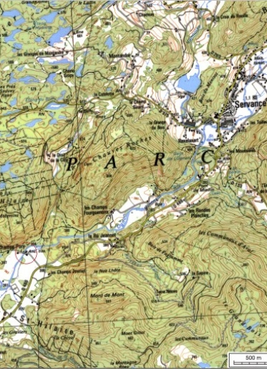 Carte de localisation. Carte topographique au 1:25000, I.G.N., Ballon d'Alsace, 3520 E. SCAN 25 © IGN - 2008, Licence n°2008CISE29-68. © Région Bourgogne-Franche-Comté, Inventaire du patrimoine