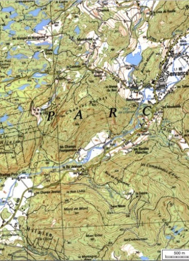 Carte de localisation. Carte topographique au 1:25000, I.G.N., Ballon d'Alsace, 3520 E. SCAN 25 © IGN - 2008, Licence n°2008CISE29-68. © Région Bourgogne-Franche-Comté, Inventaire du patrimoine