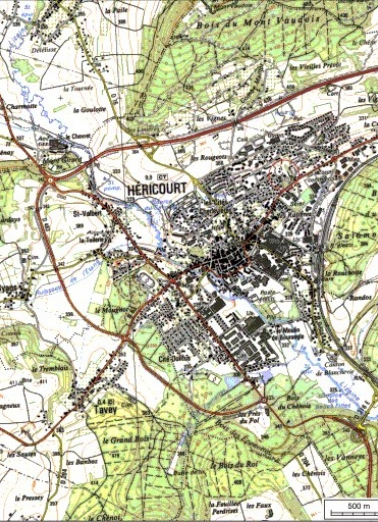Carte de localisation. Carte topographique au 1:25000, I.G.N., Belfort, 3621 OT. SCAN 25 © IGN - 2008, Licence n°2008CISE29-68. © Région Bourgogne-Franche-Comté, Inventaire du patrimoine