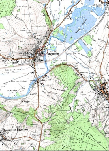 Carte de localisation. Carte topographique au 1:25000, I.G.N., Faverney, 3320 E. SCAN 25 © IGN - 2008, Licence n°2008CISE29-68. © Région Bourgogne-Franche-Comté, Inventaire du patrimoine Carte de localisation. Carte topographique au 1:25000, I.G.N., Faverney, 3320 E. SCAN 25 © IGN - 2008, Licence n°2008CISE29-68. © Région Bourgogne-Franche-Comté, Inventaire du patrimoine