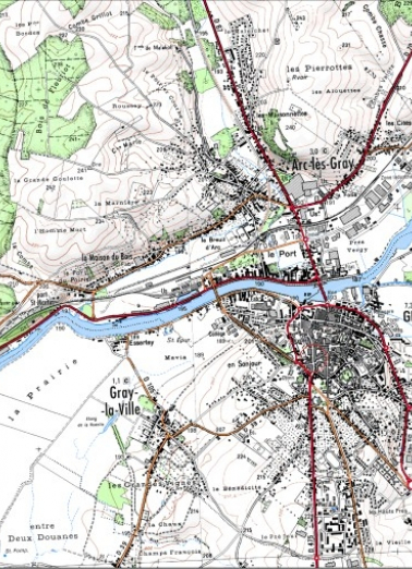 Carte de localisation. Carte topographique au 1:25000, I.G.N., Gray, 3222 E. SCAN 25 © IGN - 2008, Licence n°2008CISE29-68. © Région Bourgogne-Franche-Comté, Inventaire du patrimoine Carte de localisation. Carte topographique au 1:25000, I.G.N., Gray, 3222 E. SCAN 25 © IGN - 2008, Licence n°2008CISE29-68. © Région Bourgogne-Franche-Comté, Inventaire du patrimoine