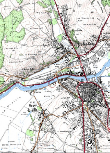 Carte de localisation. Carte topographique au 1:25000, I.G.N., Gray, 3222 E. SCAN 25 © IGN - 2008, Licence n°2008CISE29-68. © Région Bourgogne-Franche-Comté, Inventaire du patrimoine Carte de localisation. Carte topographique au 1:25000, I.G.N., Gray, 3222 E. SCAN 25 © IGN - 2008, Licence n°2008CISE29-68. © Région Bourgogne-Franche-Comté, Inventaire du patrimoine