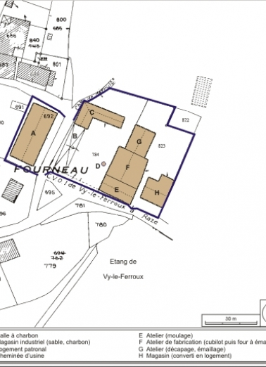 Plan-masse et de situation. Extrait du plan cadastral numérisé, 2008, section B, 1:1000. Source : Direction générale des Finances Publiques - Cadastre ; mise à jour : 2008. © Région Bourgogne-Franche-Comté, Inventaire du patrimoine Plan-masse et de situation. Extrait du plan cadastral numérisé, 2008, section B, 1:1000. Source : Direction générale des Finances Publiques - Cadastre ; mise à jour : 2008. © Région Bourgogne-Franche-Comté, Inventaire du patrimoine