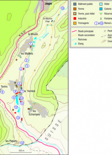 Hameaux le long de la Jougnena. © Région Bourgogne-Franche-Comté, Inventaire du patrimoine