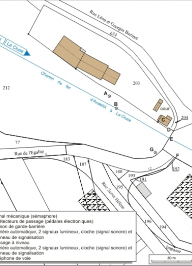 Plan de situation. Extrait du plan cadastral informatisé, 2006, section AE, échelle 1:1000. © Région Bourgogne-Franche-Comté, Inventaire du patrimoine