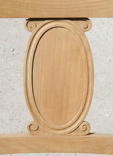 Détail d'un dossier de chaise. © Région Bourgogne-Franche-Comté, Inventaire du patrimoine